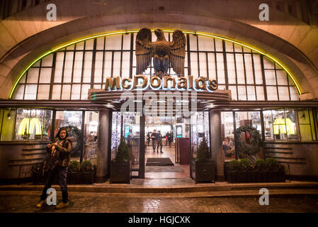 an upmarket McDonald's in Porto, Portugal Stock Photo