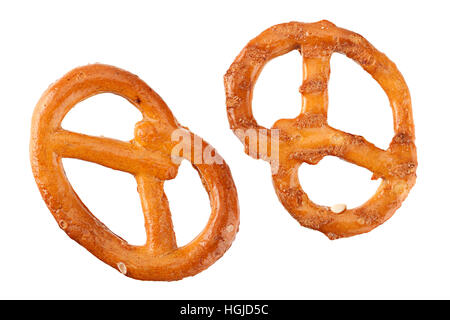 Pretzel snack with sesame isolated on white background Stock Photo