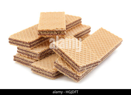 Wafer closeup isolated on white background Stock Photo