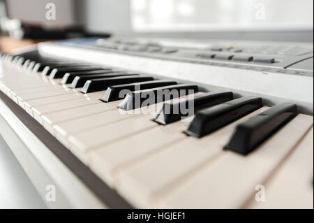 An electric piano keyboard. Stock Photo