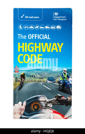 The Official Highway Code book on a white background Stock Photo