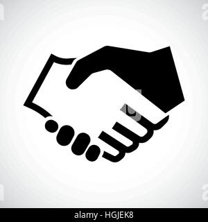 Icon Shape flat design Handshake for creative use in graphic design Stock Vector
