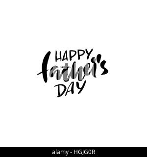 Happy Father's Day inscription. Vector illustration. Father's Day greeting card logo template. Happy fathers day lettering. Stock Vector