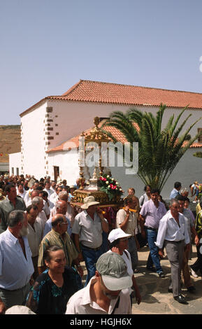 Fiesta de la Virgin de la Pena, Vega de Rio de las Palmas, Fuerteventura, Canary Islands, Spain Stock Photo