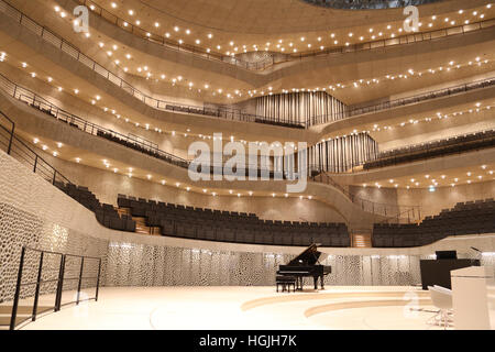 The Grand Hall, Elbe Philharmonic Concert Hall, Hamburg, Germany Stock Photo