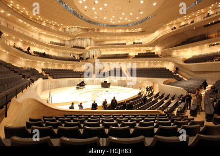 The Grand Hall, Elbe Philharmonic Concert Hall, Hamburg, Germany Stock Photo