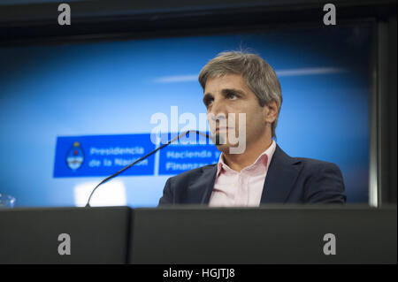 Buenos Aires, Buenos Aires, Argentina. 16th Dec, 2015. Archive shots of Minister of Finances Luis Caputo during a press conference in the Ministry of Economics. Credit: Patricio Murphy/ZUMA Wire/Alamy Live News Stock Photo