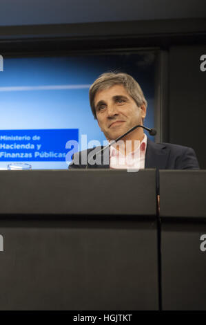 Buenos Aires, Buenos Aires, Argentina. 16th Dec, 2015. Archive shots of Minister of Finances Luis Caputo during a press conference in the Ministry of Economics. Credit: Patricio Murphy/ZUMA Wire/Alamy Live News Stock Photo