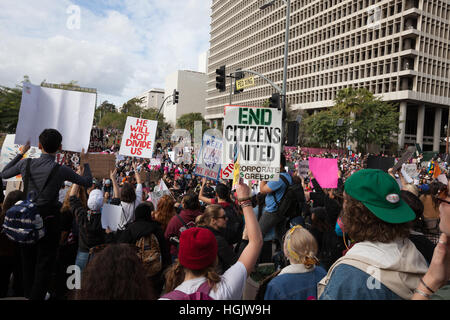 Los Angeles Women's March 2017 Stock Photo