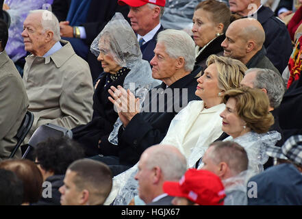 Former President Bill Clinton Applauds His Wife, Senator Hillary Rodham 