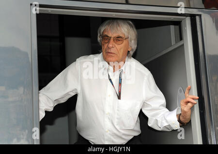 Formula One boss Bernie Ecclestone is pictured during the Grand Prix of Monaco in Monte Carlo, Monaco, 24 May 2009. Photo: Peter Steffen | usage worldwide Stock Photo