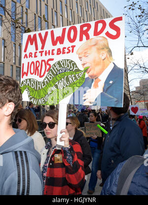 LOS ANGELES, CA - JANUARY 21: Women's March in Downtown Los Angeles, California on January 21, 2017. Credit: Koi Sojer/Snap'N U Photos/MediaPunch Stock Photo