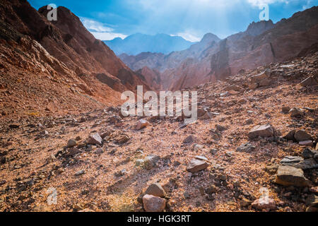 Mountain in Sinai desert Egypt Stock Photo