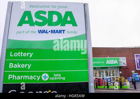 Asda supermarket on Honey End Lane in Tilehurst, Reading, Berkshire, UK. Stock Photo