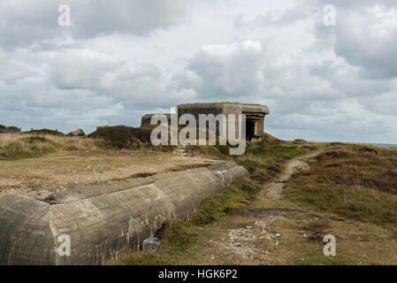 German World War II Bunkers at Crozon, Brittany, France Stock Photo