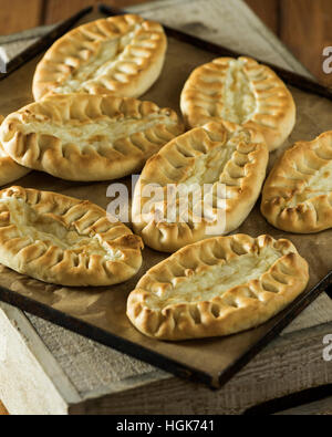 Karelian pies. Traditional pasties from Finland Stock Photo