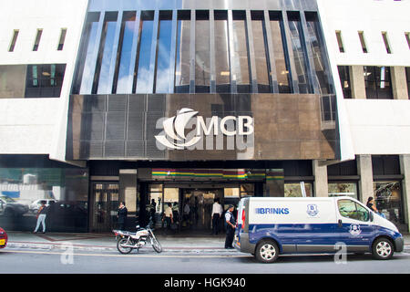 MCB, Mauritius Commercial Bank, Port Louis, Mauritius Stock Photo