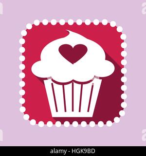 Cute Lovely Cupcake Stock Vector