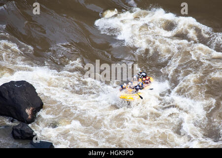 Rafting at Victoria Falls Stock Photo