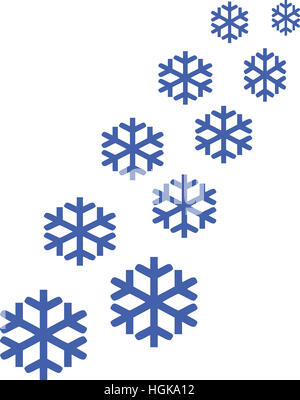 Set of snowflake icons Stock Photo