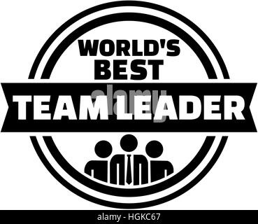 World's best Team Leader button Stock Photo