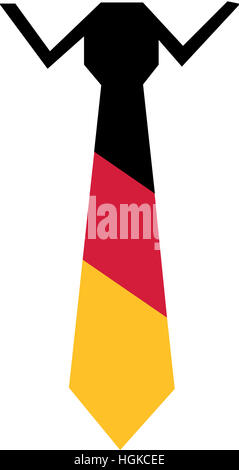 Tie and Shirt with german flag colors Stock Photo