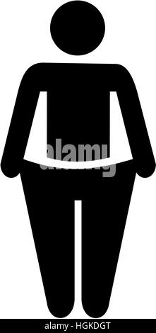 Lose weight icon - trouser too big Stock Photo