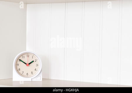 blank clock face on white background. hour dial sign. Dashes mark