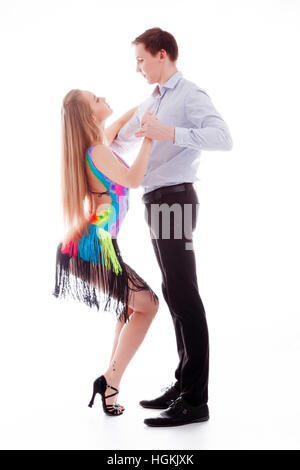 Latino dancers in action Stock Photo