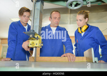 using band saw Stock Photo
