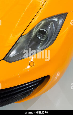 Headlight Detail of a 2011 McLaren MP4 12C Super Car, UK Stock Photo