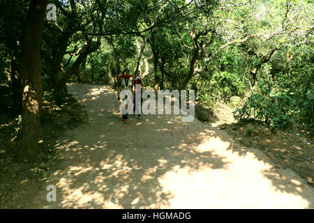 Mahabaleshwar hill station near Mumbai. Tourists can explore magic in Monkey Point, Arthur seat Point, Kate's Point, Needle Hole or Elephant Point etc Stock Photo