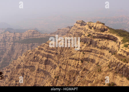 Mahabaleshwar hill station near Mumbai. Tourists can explore magic in Monkey Point, Arthur seat Point, Kate's Point, Needle Hole or Elephant Point etc Stock Photo