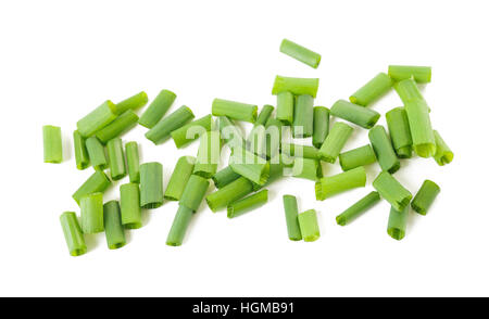 chopped chives  isolated on white background Stock Photo