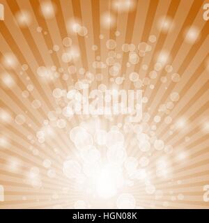 Abstract bokeh on orange background, stock vector Stock Vector