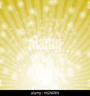 Abstract bokeh on yellow background, stock vector Stock Vector