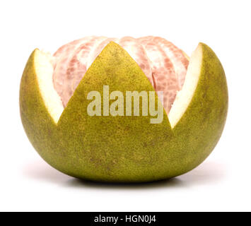Fresh of pomelo fruit on white background Stock Photo