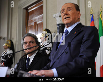 Consultations at the Quirinale for the appointment of the next Italian Prime Minister  Featuring: Silvio Belrusconi Where: Rome, Italy When: 10 Dec 2016 Credit: IPA/WENN.com  **Only available for publication in UK, USA, Germany, Austria, Switzerland** Stock Photo