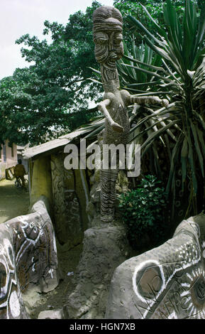 Osogbo Nigeria Osun-Osogbo Sacred Grove Regarded As The Goddess Osun Abode Shrine For Chiefs Meeting Place By Suzanne Wenger Stock Photo