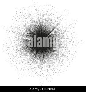 Stipple burst effect. EPS 10 Stock Vector