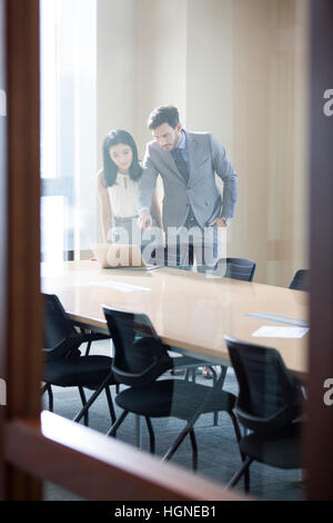 Business people talking in meeting room Stock Photo