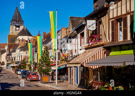 France, Cher (18), Sologne, Aubigny-sur-Nere, the Jacques Coeur road, City of Stuart Stock Photo