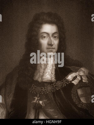 William III & II, 1650 - 1702, Prince of Orange, Stadtholder William III of Orange, as William III King of England and Ireland Stock Photo