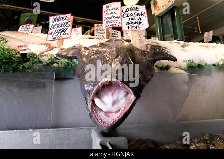 Pike's Place Market, in Seattle, Washington, is an open air market with a wide variety of vendors.The Market is one of the oldest in the United States Stock Photo