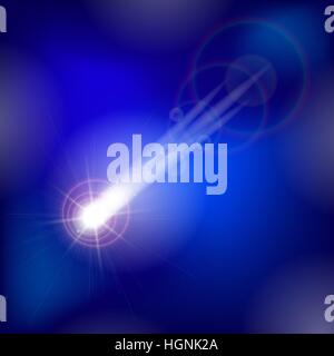 Shooting Stars on Nignt Sky Stock Vector