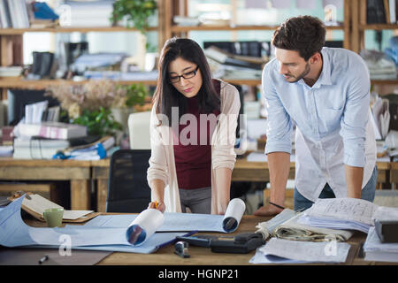 Architects working in the office Stock Photo