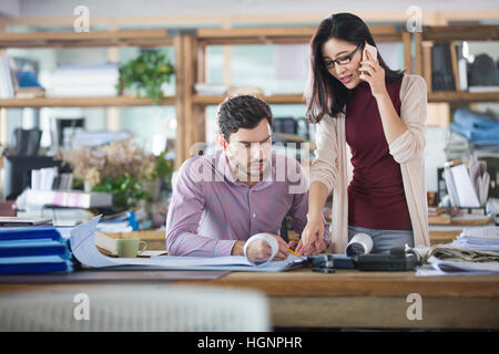 Architects working in the office Stock Photo