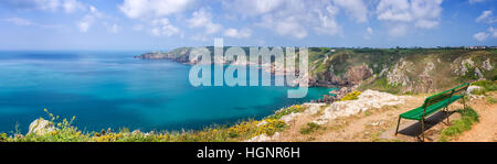 Icart point panorama, Guernsey Stock Photo