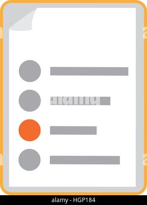 document with bullet points  icon image vector illustration design Stock Vector