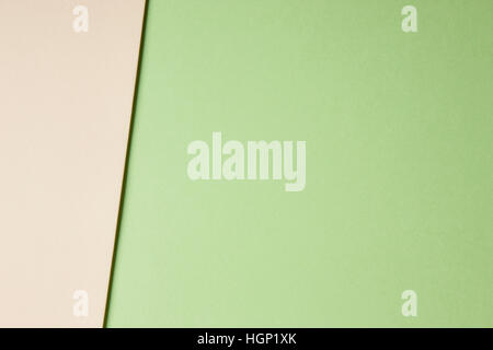 Colored cardboards background in beige green tone. Copy space. Horizontal Stock Photo